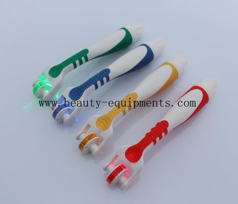 Système sûr de roulement de Derma, thérapie micro de rouleau d'aiguille avec lumière bleue/rouge/jaune/vert LED