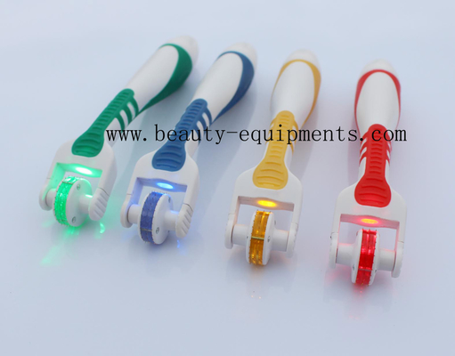 Rouleau micro d'aiguille de système de roulement de Derma de 540 aiguilles avec lumière bleue/rouge/jaune/vert LED