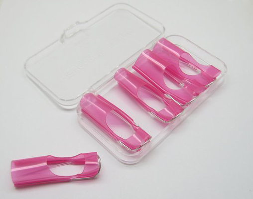 Clouez la forme en plastique rose de clou d'outils d'art pour l'extension UV acrylique de bout de clou de gel