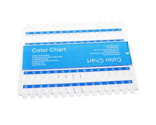 Bleu + outil plactic d'accessoire de clou d'affichage de clou de clou transparent de nuancier