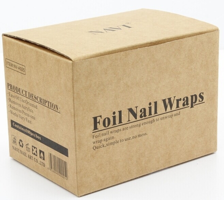 Enveloppes d'ongle d'aluminium d'outil d'ongle avec du coton pour enlever le polonais de gel