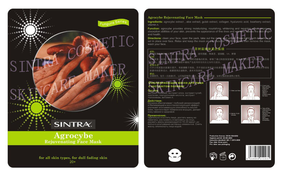 Agrocybe naturel hydratant la peau faciale en soie de masque rajeunissant JL-04