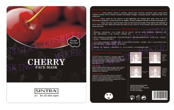 Allégement de cerise hydratant les masques faciaux naturels pour la peau vieillissante SG-03