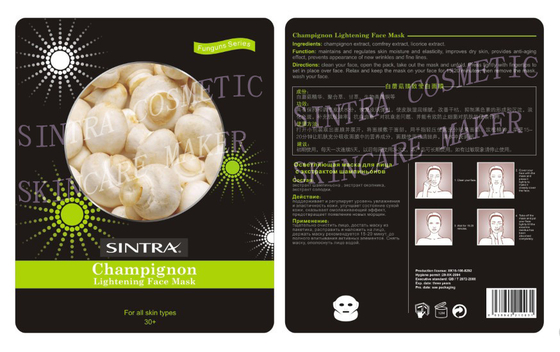 Masque protecteur antioxydant de hydrater de champignon de paris pour la peau de éclairage JL-05