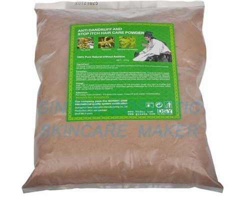 Anti pellicules de Berbal et poudre naturelles pas provoquant une dépendance de soins capillaires de démangeaison d'arrêt - STD-012
