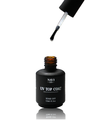 Aucune fissuration/aucun ne se fanent ongle imbibent le manteau UV de dessus de polonais de gel d'ongle 15 ml