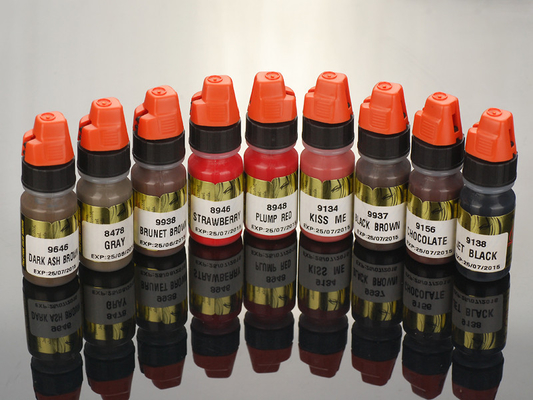 Colorants permanents micro cosmétiques naturels de maquillage de la santé 8ml avec 38 couleurs
