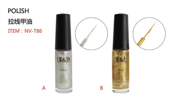 Laque d'ongle de scintillement d'argent d'or de vernis/stylo de brosse d'art ongle de polonais pour la ligne d'aspiration