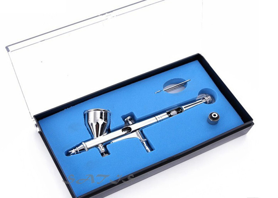 Type de gravité double kit de compresseur d'aerographe d'outil de peinture de déclencheur d'action pour la beauté d'art de clou