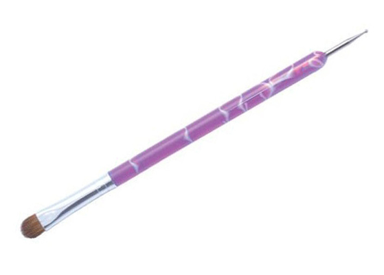 Brosse acrylique de clou de double extrémité colorée pour l'art de clou/la brosse peinture de clou