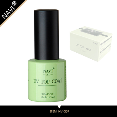 le gel UV d'art de l'ongle 8ml inodore imbibent outre d'UV, manteau de dessus de vernis à ongles