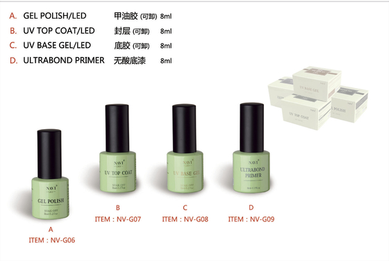 L'ongle sec rapide de la peinture 8ML imbibent OUTRE du polonais UV de gel d'ongle de 201 couleurs