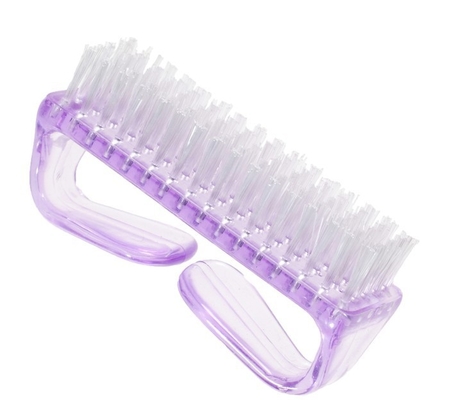 Grand outil de pédicurie de manucure de brosse de nettoyage d'ongle de poignée en plastique
