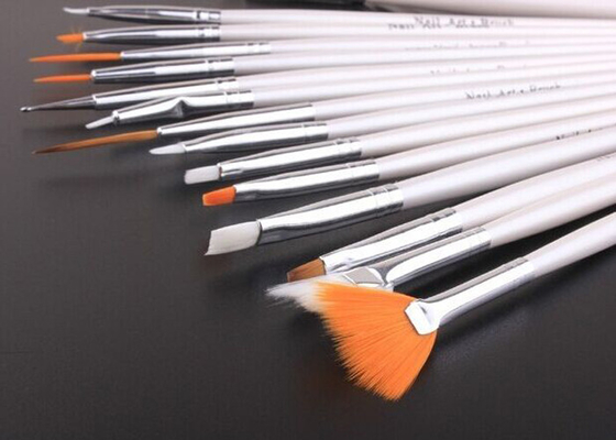 Brosse de lecture synthétique blanche de brosse de nettoyage de clou/d'art de clou de peinture modèle d'aspiration