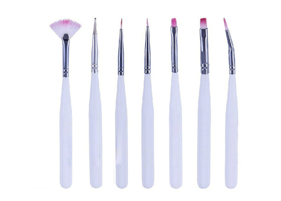 Brosse mince fine professionnelle d'art de clou, stylo d'art de clou de gel coloré 7 par morceaux à la maison