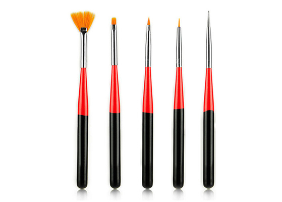 Brosses et outils en nylon d'art d'ongle de cheveux de short d'Emily avec la poignée en bois