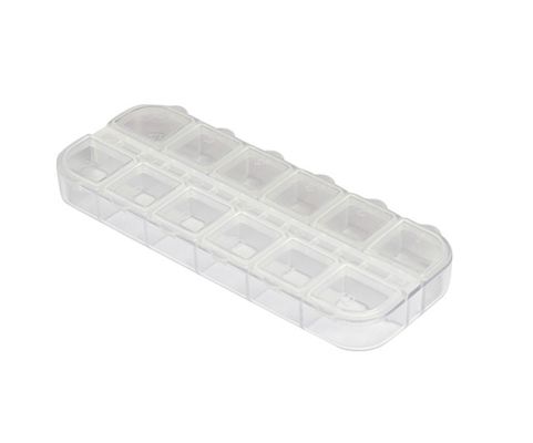 Clouez la boîte en plastique de fausse pierre d'art vide de clou d'outils d'art