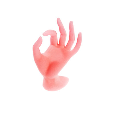 L'espace libre/l'art clou de rose/noir usine la main d'OK de support de présentoir d'anneau de bracelet de forme de main