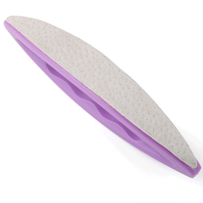 Amortisseur pourpre de polissage mignon d'ongle de dames, amortisseur de crème d'art d'ongle avec la couverture