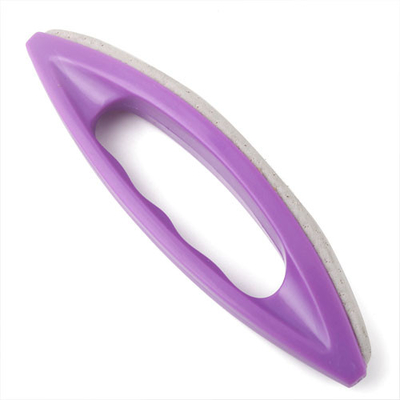 Amortisseur pourpre de polissage mignon d'ongle de dames, amortisseur de crème d'art d'ongle avec la couverture