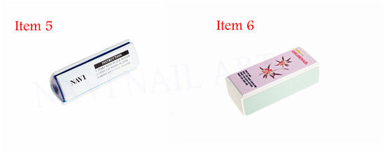 Kit de soin d'ongle d'outil de doigt de manucure de bloc d'amortisseur d'ongle de modèle de fleur