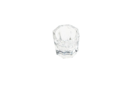 Récipient liquide acrylique de tasse en cristal d'art de clou de beauté, tasse en verre de clou