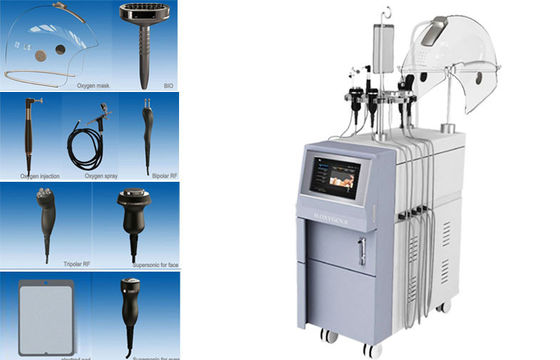 Machine faciale de l'oxygène de rf, machine multifonctionnelle de beauté de l'oxygène