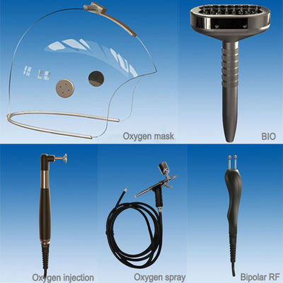 Machine faciale de l'oxygène de rf, machine multifonctionnelle de beauté de l'oxygène