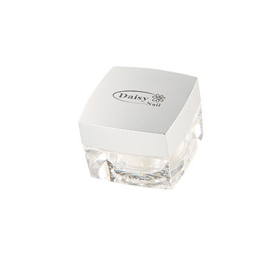Gel UV de clou durable dans la bouteille argentée carrée avec la couleur rose et claire blanche