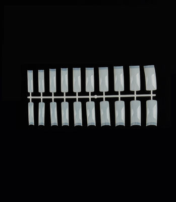 Le clou artificiel faux carré français transparent incline 500 PCs 10 tailles