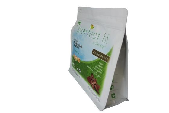 Poche plate de catégorie comestible de chocolat empaquetant les sachets en matière plastique avec la tirette
