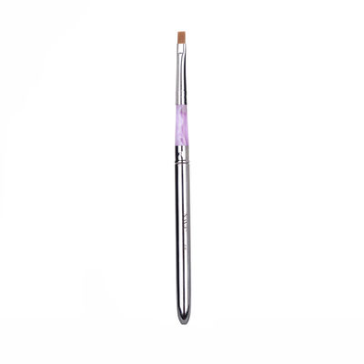 En barrant le métal d'outil d'art de clou de brosse manipulez le martre de 4 tailles, brosses UV de clou