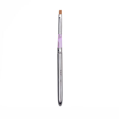 En barrant le métal d'outil d'art de clou de brosse manipulez le martre de 4 tailles, brosses UV de clou