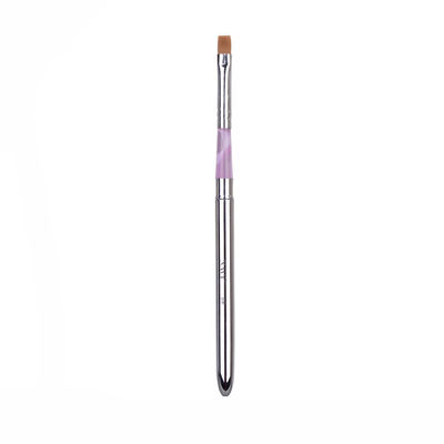 En barrant le métal d'outil d'art de clou de brosse manipulez le martre de 4 tailles, brosses UV de clou