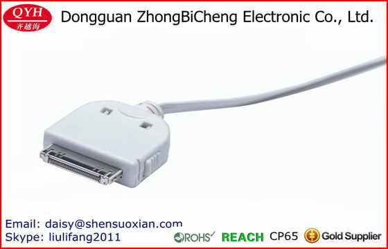Pour les dispositifs stéréo 30-Pin escamotable au câble de l'audio 3rca