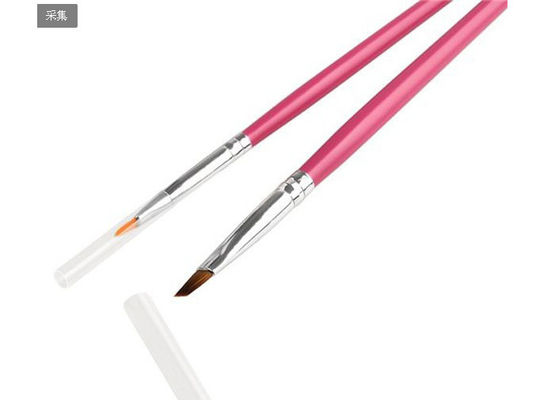Pinceau rouge naturel d'art de clou de Rose dans des outils de beauté de clou, coutume