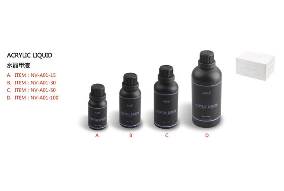 Liquide acrylique mauve-clair de clou de Navi 15ml 30ml 50ml 100ml pour le magasin de clou