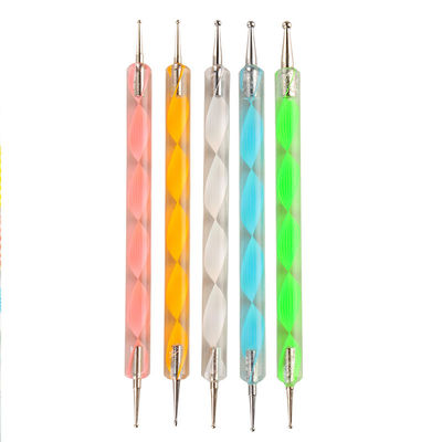 Pointillant la manière 5 x 2 Marbleizing pointillant le stylo réglé pour la pédicurie de manucure
