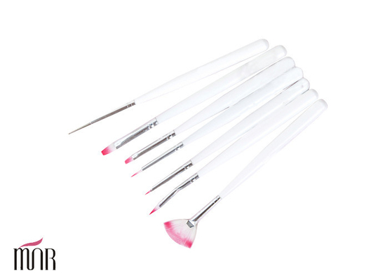 Brosse mince fine professionnelle d'art de clou, stylo d'art de clou de gel coloré 7 par morceaux à la maison