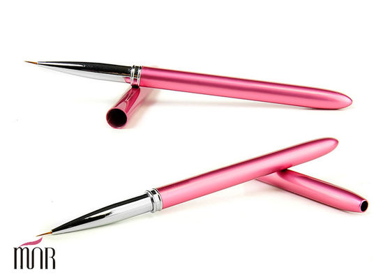 Brosses rouges d'art de clou de l'eau pour l'oeuvre d'art fine de clou, conception de peinture de stylo de fleur