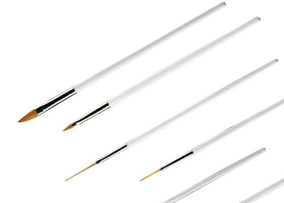 Cosmétique brosses plates d'art de clou de 18 morceaux pour le maquillage/la brosse de fan art de clou