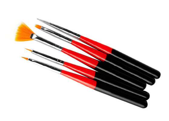 Brosses et outils en nylon d'art d'ongle de cheveux de short d'Emily avec la poignée en bois