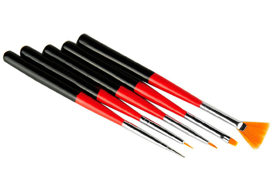 Brosses et outils en nylon d'art d'ongle de cheveux de short d'Emily avec la poignée en bois