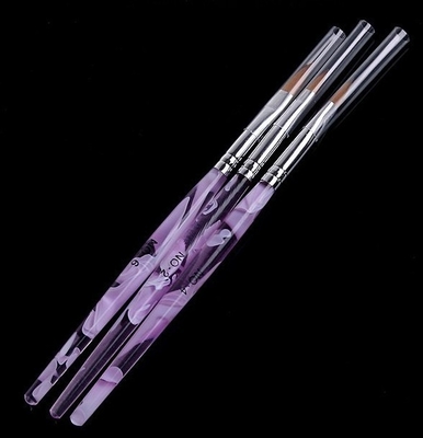 peinture acrylique 2#4#6# de poignée de vague de mer de brosse d'art de clou du gel 3pcs/pack UV